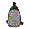 Psychedelic Radiant Optical Illusion Sling Bag