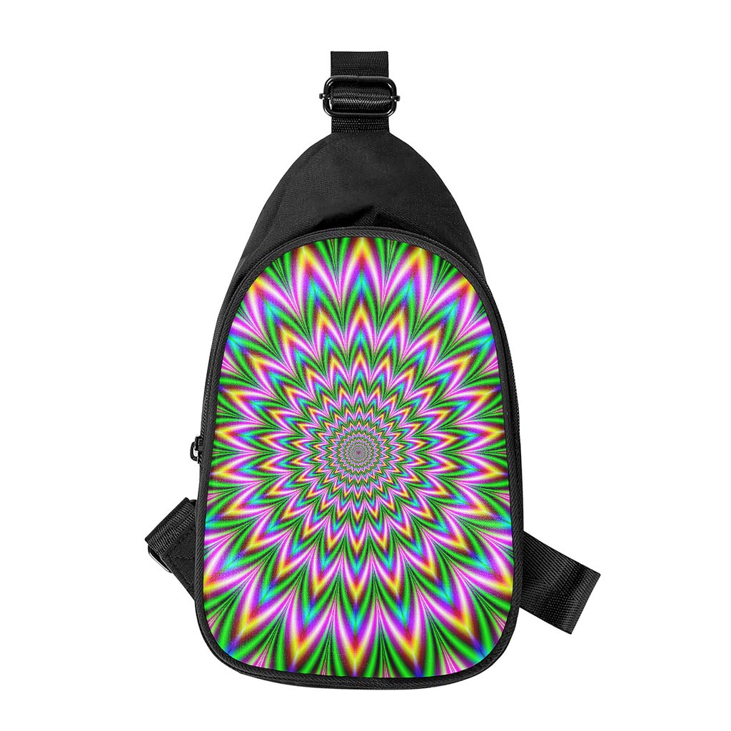 Psychedelic Radiant Optical Illusion Chest Bag
