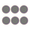 Psychedelic Radiant Optical Illusion Coaster Set