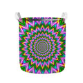 Psychedelic Radiant Optical Illusion Collapsible Laundry Basket