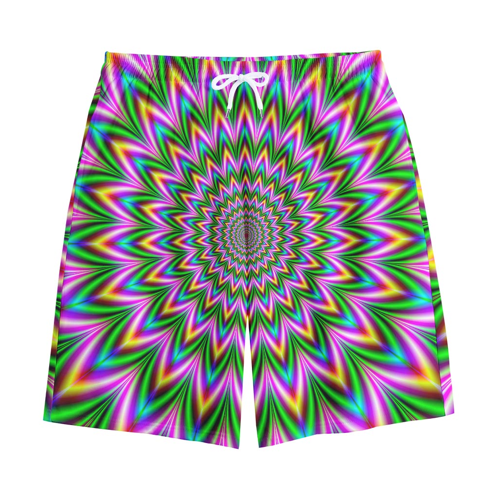 Psychedelic Radiant Optical Illusion Cotton Shorts