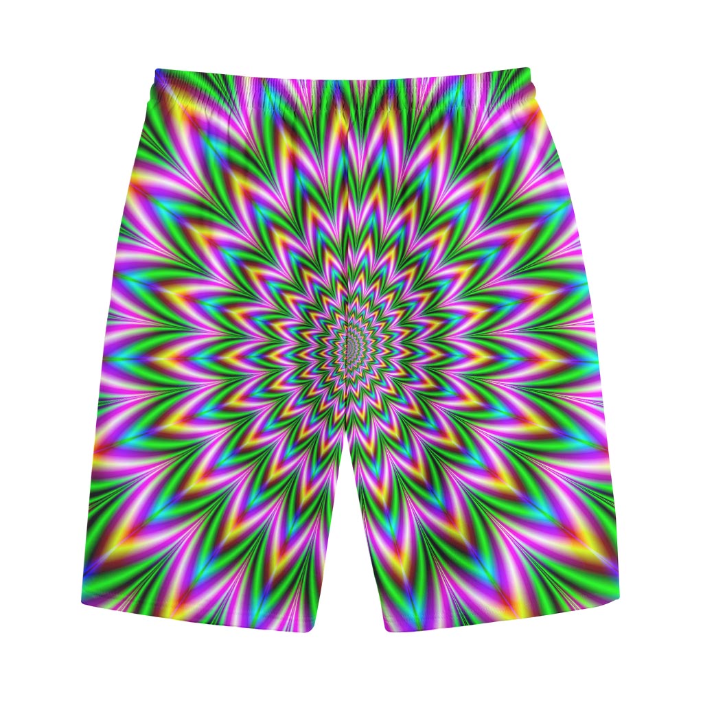 Psychedelic Radiant Optical Illusion Cotton Shorts