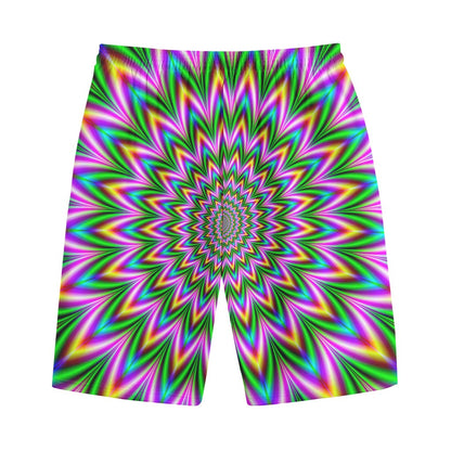 Psychedelic Radiant Optical Illusion Cotton Shorts