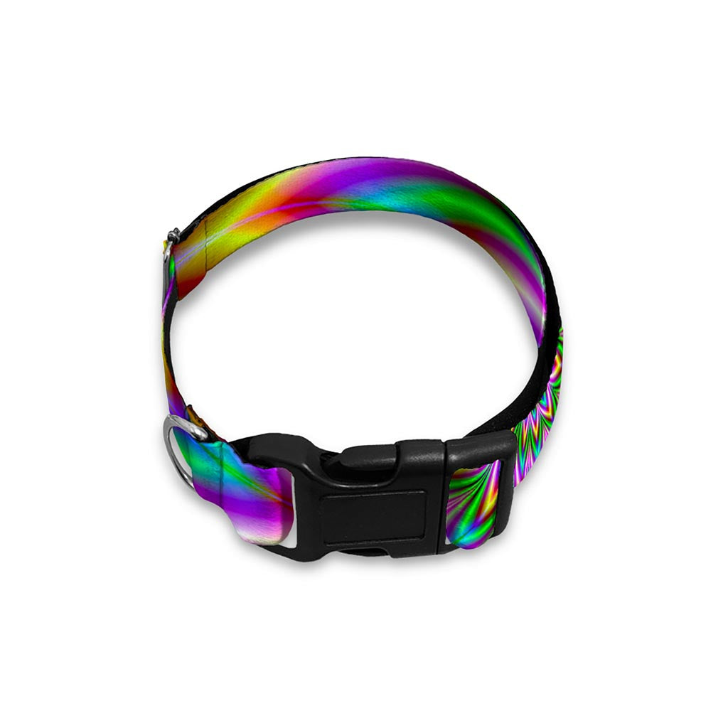 Psychedelic Radiant Optical Illusion Dog Collar