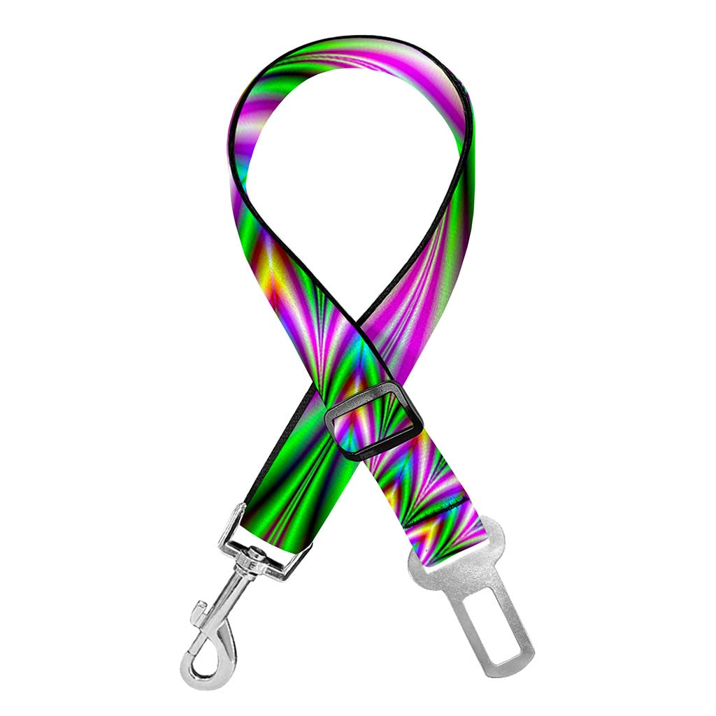 Psychedelic Radiant Optical Illusion Dog Seat Belt