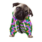 Psychedelic Radiant Optical Illusion Dog Zip Up Hoodie