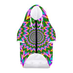 Psychedelic Radiant Optical Illusion Dog Zip Up Hoodie