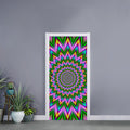 Psychedelic Radiant Optical Illusion Door Sticker