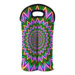Psychedelic Radiant Optical Illusion Double Neoprene Wine Tote