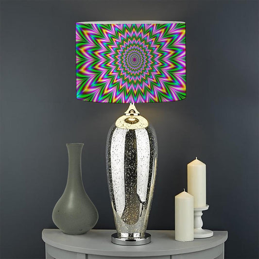 Psychedelic Radiant Optical Illusion Drum Lamp Shade