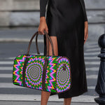 Psychedelic Radiant Optical Illusion Duffle Bag
