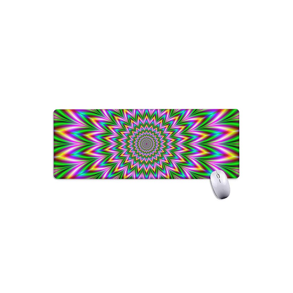 Psychedelic Radiant Optical Illusion Extended Mouse Pad