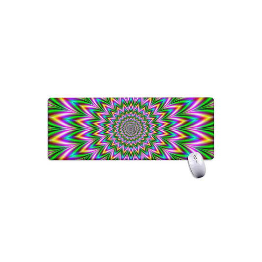 Psychedelic Radiant Optical Illusion Extended Mouse Pad
