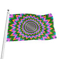 Psychedelic Radiant Optical Illusion Flag