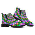Psychedelic Radiant Optical Illusion Flat Ankle Boots