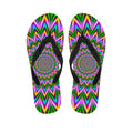 Psychedelic Radiant Optical Illusion Flip Flops