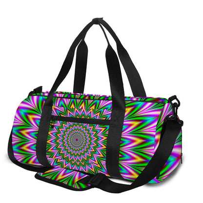Psychedelic Radiant Optical Illusion Gym Bag