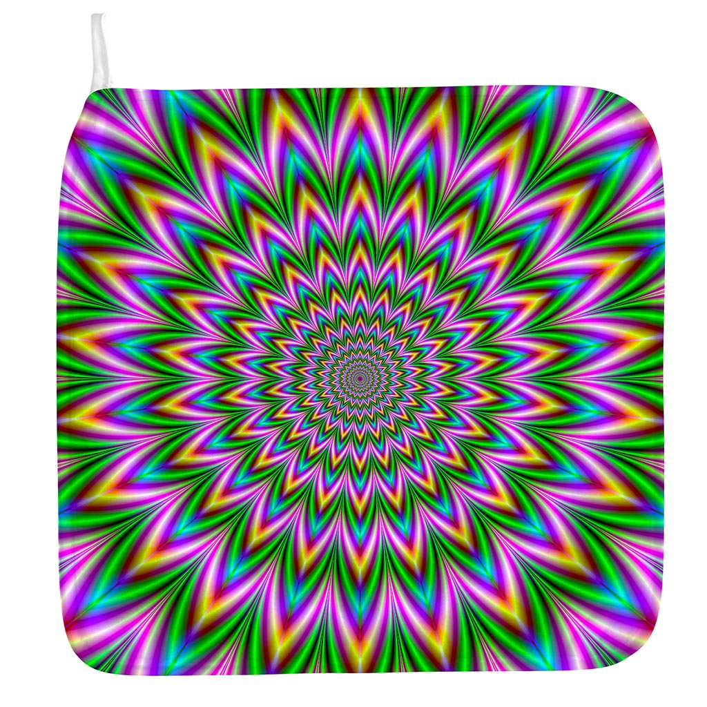 Psychedelic Radiant Optical Illusion Hand Towel