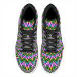 Psychedelic Radiant Optical Illusion High Top Leather Sneakers