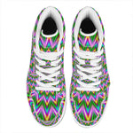 Psychedelic Radiant Optical Illusion High Top Leather Sneakers