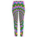 Psychedelic Radiant Optical Illusion High-Waisted Pocket Leggings