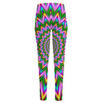 Psychedelic Radiant Optical Illusion High-Waisted Pocket Leggings