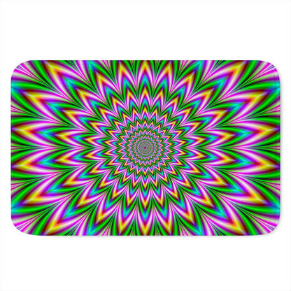 Psychedelic Radiant Optical Illusion Indoor Door Mat