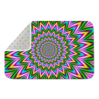Psychedelic Radiant Optical Illusion Indoor Door Mat
