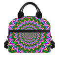 Psychedelic Radiant Optical Illusion Insulated Lunch Bag