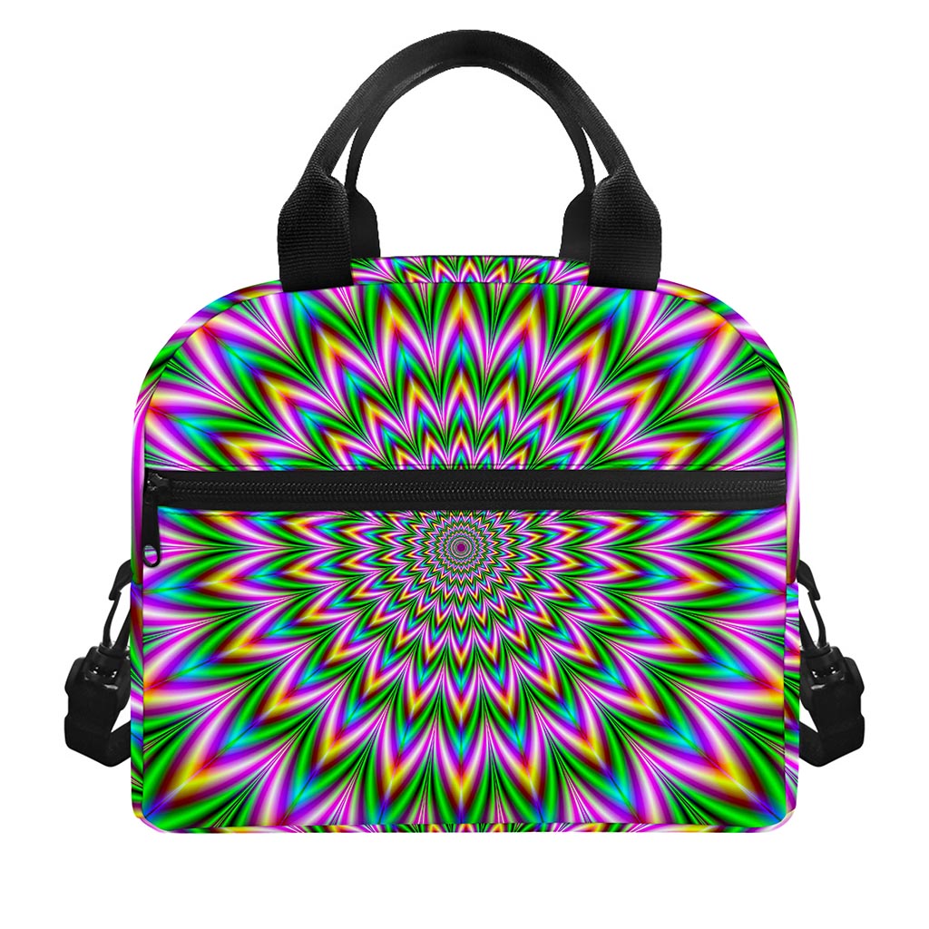 Psychedelic Radiant Optical Illusion Insulated Lunch Bag