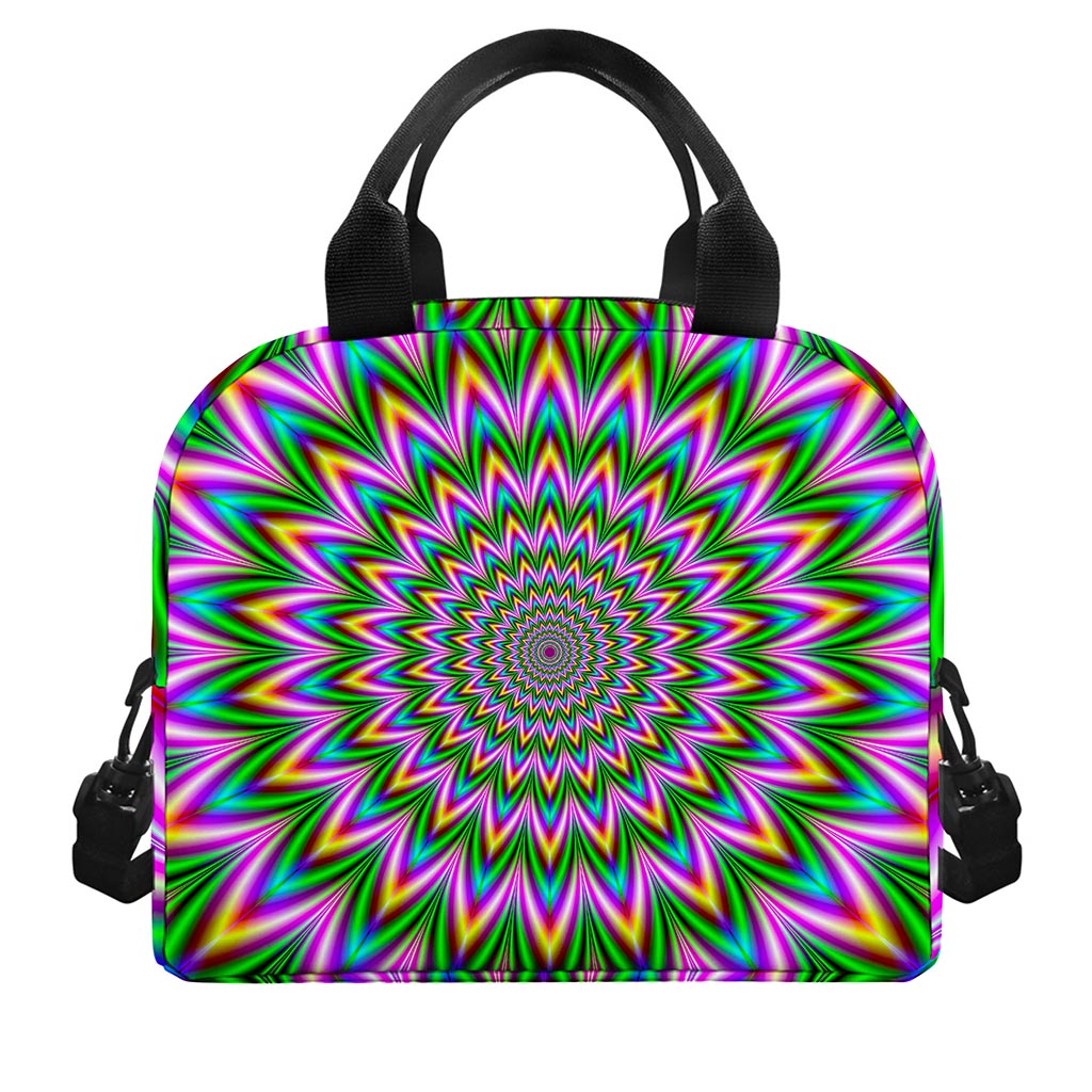 Psychedelic Radiant Optical Illusion Insulated Lunch Bag