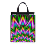Psychedelic Radiant Optical Illusion Insulated Lunch Tote