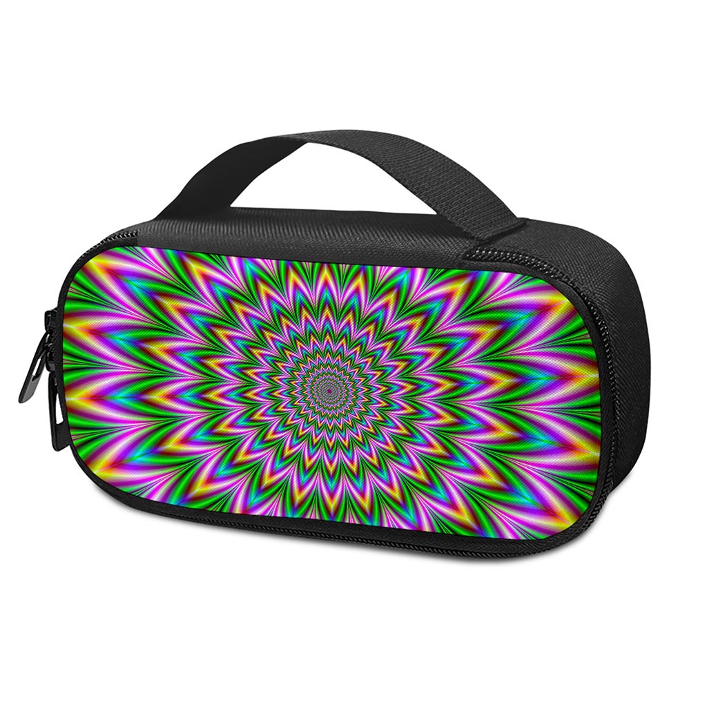 Psychedelic Radiant Optical Illusion Insulin Cooler Travel Case