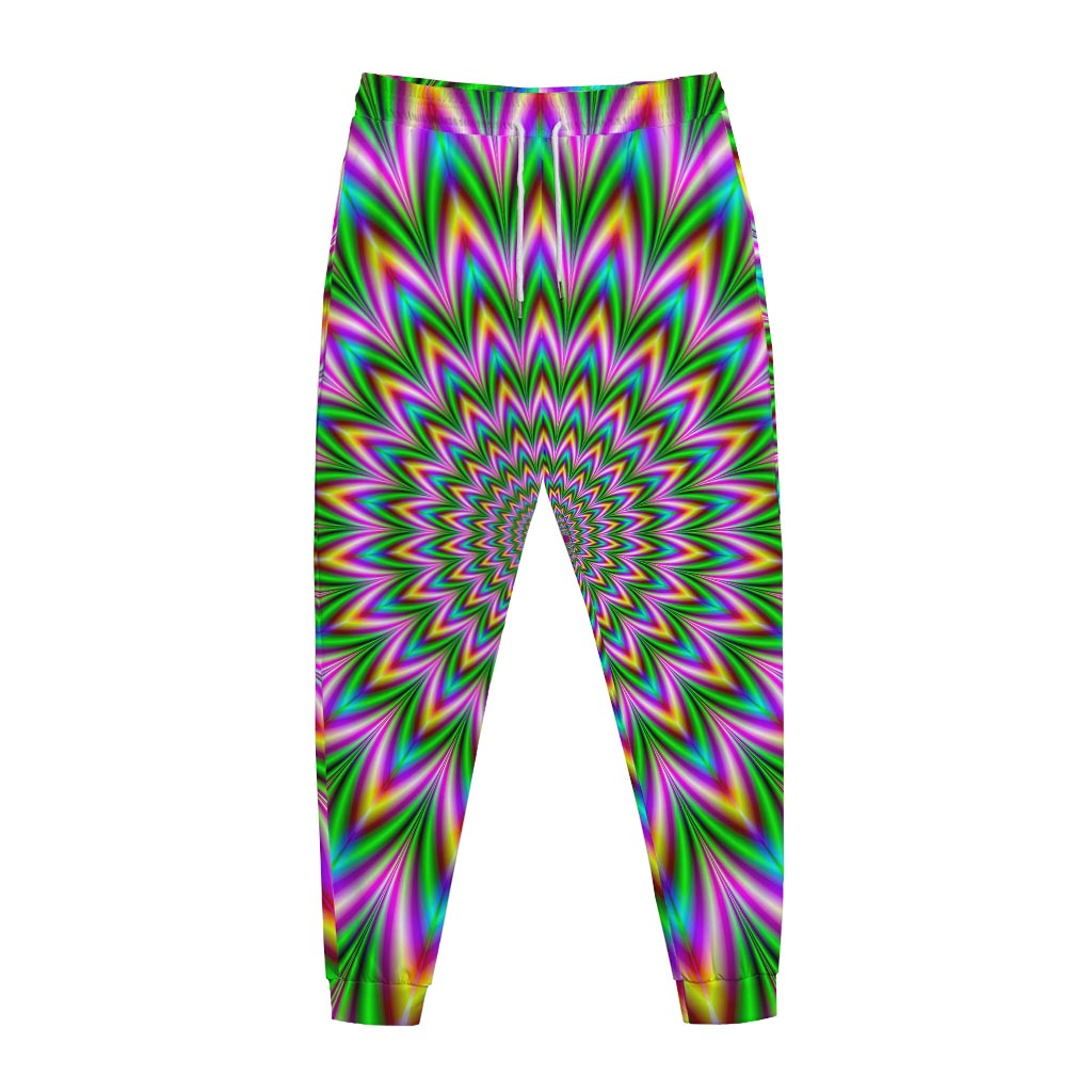 Psychedelic Radiant Optical Illusion Jogger Pants