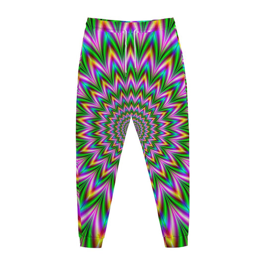 Psychedelic Radiant Optical Illusion Jogger Pants