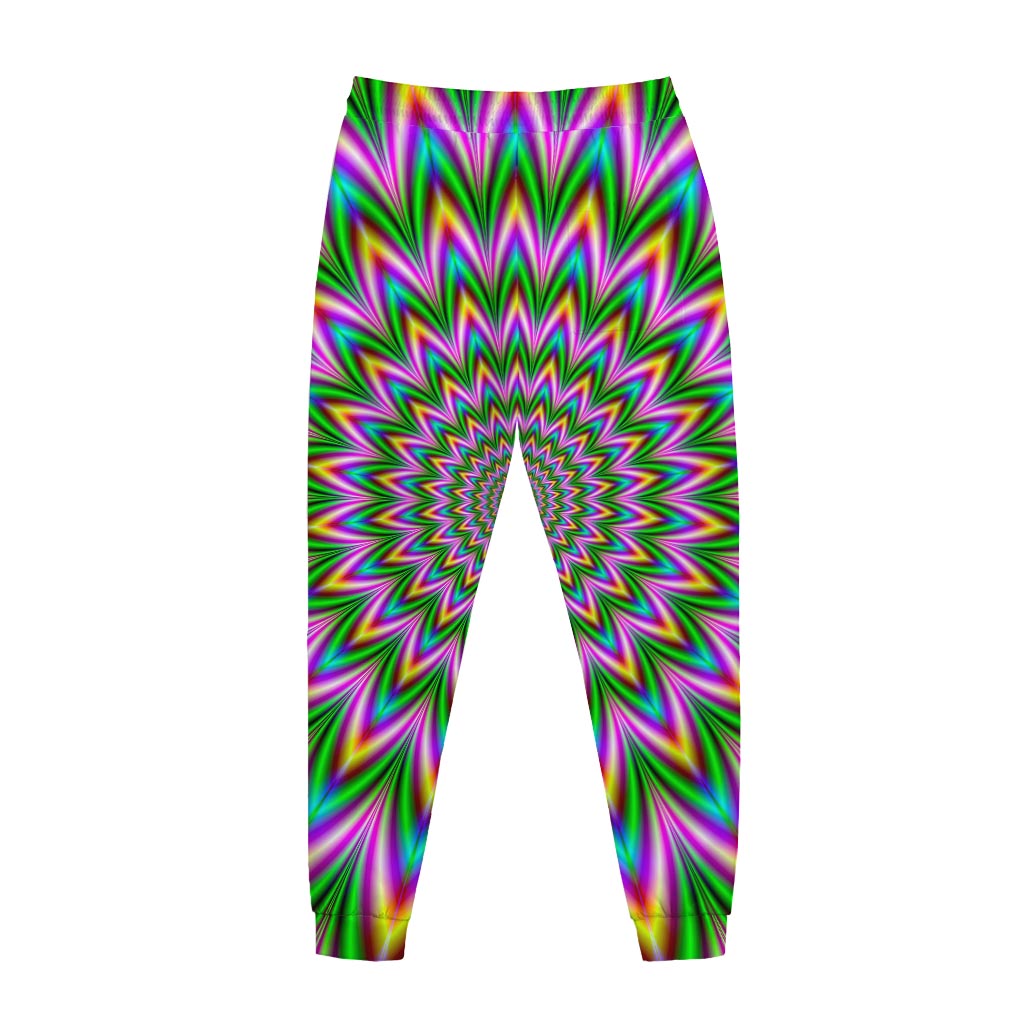 Psychedelic Radiant Optical Illusion Jogger Pants