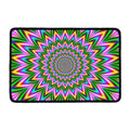 Psychedelic Radiant Optical Illusion Kitchen Mat