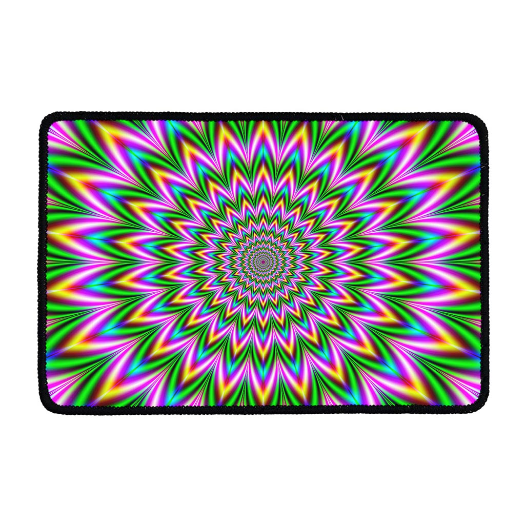 Psychedelic Radiant Optical Illusion Kitchen Mat