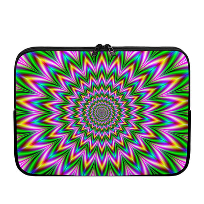 Psychedelic Radiant Optical Illusion Laptop Sleeve