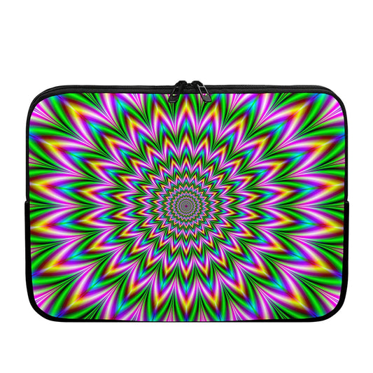 Psychedelic Radiant Optical Illusion Laptop Sleeve