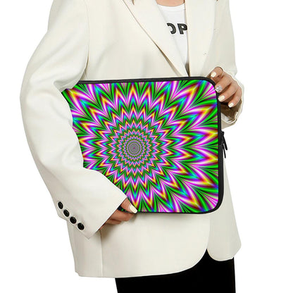 Psychedelic Radiant Optical Illusion Laptop Sleeve