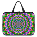 Psychedelic Radiant Optical Illusion Laptop Sleeve With Handle
