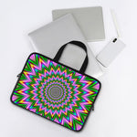 Psychedelic Radiant Optical Illusion Laptop Sleeve With Handle