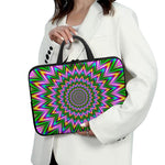 Psychedelic Radiant Optical Illusion Laptop Sleeve With Handle