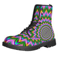 Psychedelic Radiant Optical Illusion Lace-Up Boots