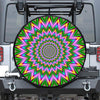 Psychedelic Radiant Optical Illusion Leather Spare Tire Cover