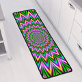 Psychedelic Radiant Optical Illusion Long Kitchen Mat