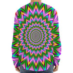 Psychedelic Radiant Optical Illusion Long Sleeve Baseball Jersey
