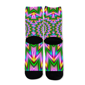 Psychedelic Radiant Optical Illusion Long Socks