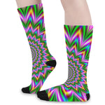 Psychedelic Radiant Optical Illusion Long Socks